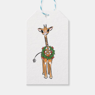 Holiday Giraffe Gift Tags