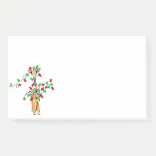 Holiday Giraffe- twinkle red and green lights Post-it Notes