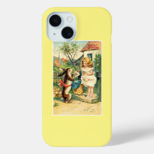 Holiday Girl & Bunny Vintage Easter Case-Mate iPho iPhone 15 Case