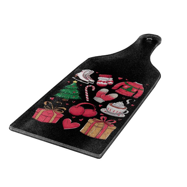Holiday Girls Cute Costume Funny Christmas Cutting Board (Corner)