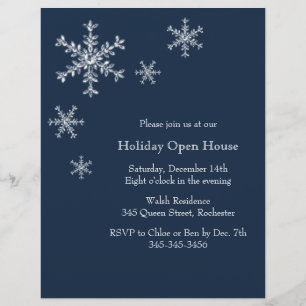 Holiday Glamour Open House Flyer Invitation