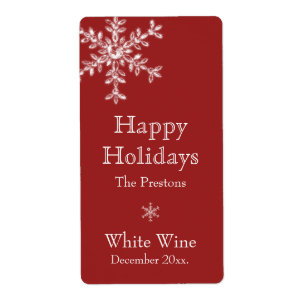 Holiday Glamour Wine Label (red)