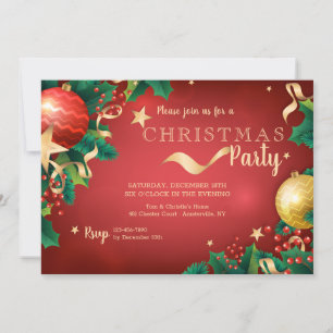 Holiday Glow Christmas Party Invitation
