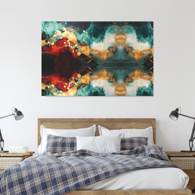 Holiday Glow Wrapped Canvas Premium Elegance  (Insitu(Bedroom))