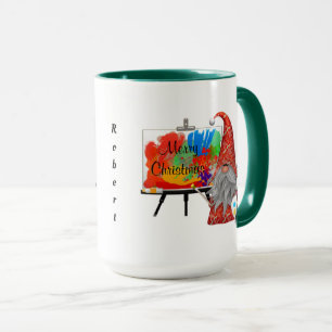 Holiday Gnome Artist Personalised Mug