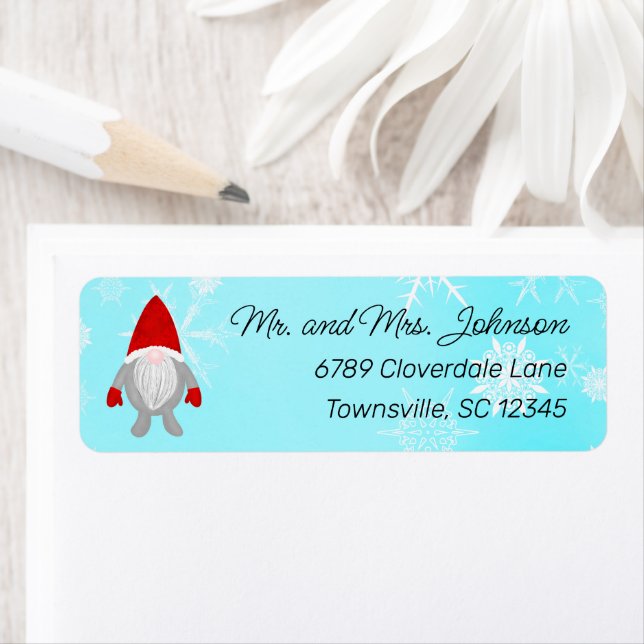 Holiday Gnome Return Address (Insitu)