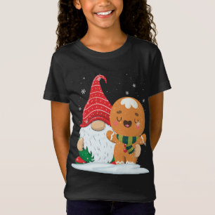 Holiday Gnome with Candy Cane and Gingerbread Chri T-Shirt
