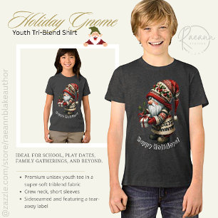 Holiday Gnome Youth  Tri-Blend Shirt
