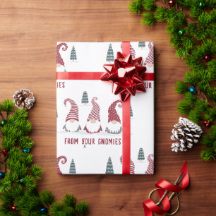 Holiday Gnomies Gnomes in the snow design Wrapping Paper