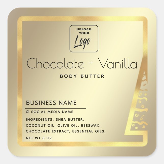 Holiday gold Simple modern luxury product  Square Square Sticker (Front)