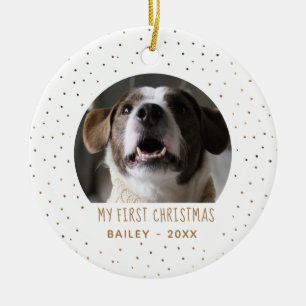 Holiday Golden Snow My First Christmas Pet Ceramic Tree Decoration