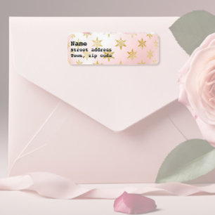 Holiday Golden Stars Label