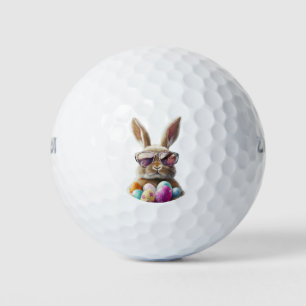 Holiday Golf Balls Easter Bunny with Shades