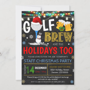 Holiday Golfing Party Invitation