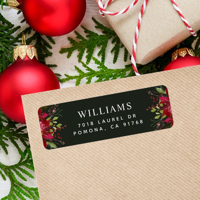 Holiday Greenery Christmas Return Address (Creator Uploaded)