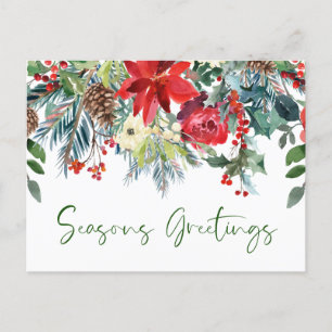 Holiday Greenery Corporate Card Seasons Greetings