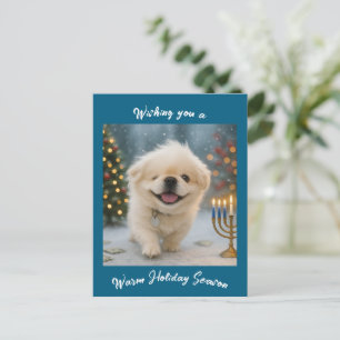 Holiday greeting card feat. Pete the Pekingese