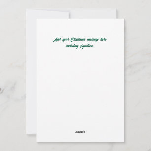 Holiday Greeting Card with Green/Red Floral Design