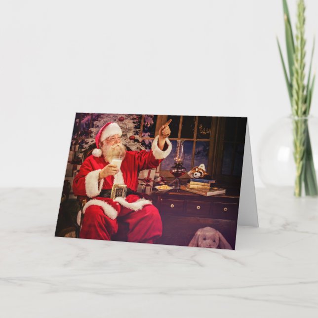 Holiday Greeting Card with Santa Claus (Front)