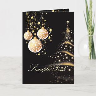 Holiday Greeting Cards, Christmas Tree+Ornaments