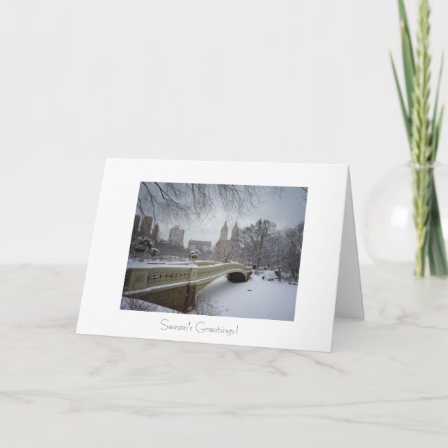 Holiday Greetings - Bow Bridge- Central Park (Front)