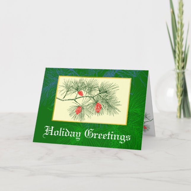Holiday Greetings Customised Greeting Card (Front)