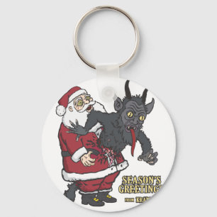 Holiday Greetings from Krampus (and Santa) Key Ring