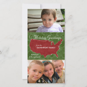 Holiday Greetings from Maryland - Photo, Name Card