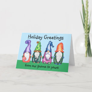Holiday Greetings from our Gnome to Yours Card