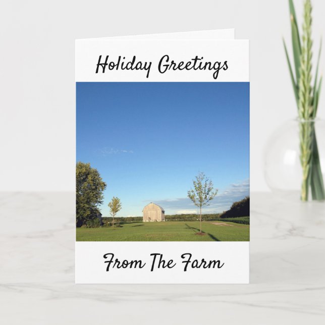 **HOLIDAY GREETINGS FROM THE FARM** CARD (Front)