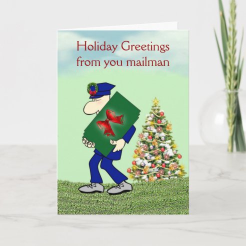 Mailman Christmas Cards | Zazzle UK