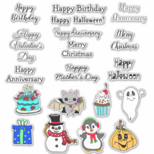 Holiday Greetings Halloween, Christmas, Birthday