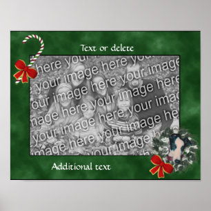 Holiday Greyhound Wreath Create Your Own Photo Poster