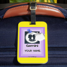 Holiday H03 #PinnedMyZodiac! Luggage Tag Gemini