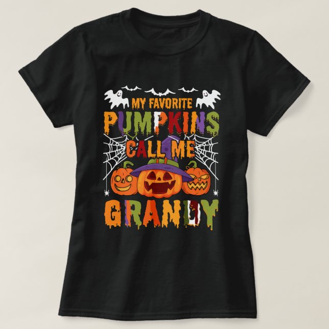 Holiday Halloween: My Favourite Pumpkins Call Me T-Shirt (Design Front)