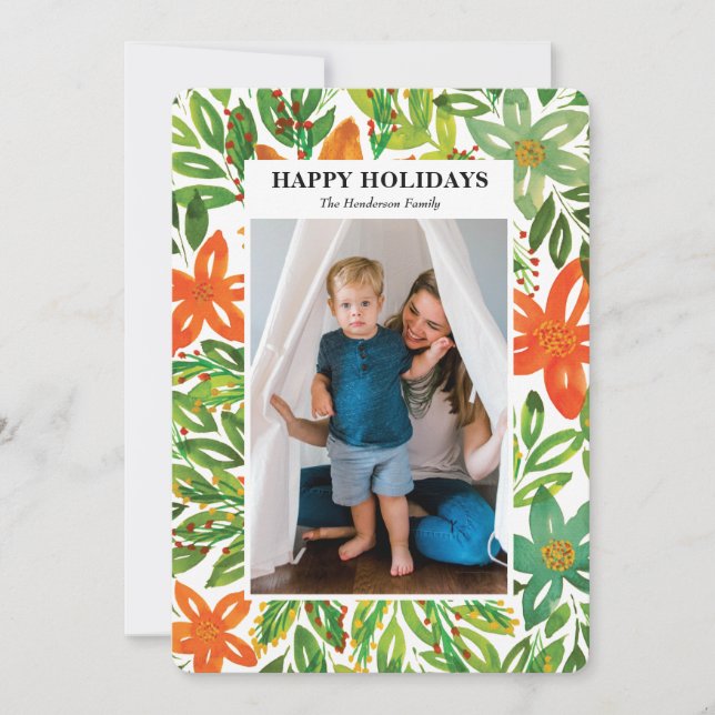 Holiday & Hand Painted Flowers (Front)