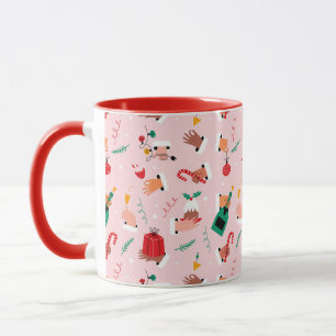 Holiday Hands Festive Celebration Pattern Mug