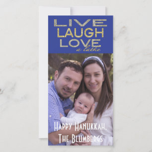 Holiday Hanukkah Photo Card "Love a Latke"