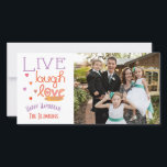 Holiday Happy Hanukkah Card "Love a Latke"<br><div class="desc">Happy Holiday, Hanukkah Photo Card, "Live Laugh Love a Latke" Glossy, Photo Card with white envelope. Personalise by replacing photos and wording, "Happy Hanukkah, The Blumbergs" Customise wording by choosing your favourite font style, colour and size. Thanks for stopping and shopping by! Much appreciated. Happy Hanukkah! Share your special moments...</div>
