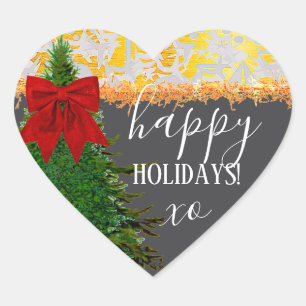 HOLIDAY HEART STICKER