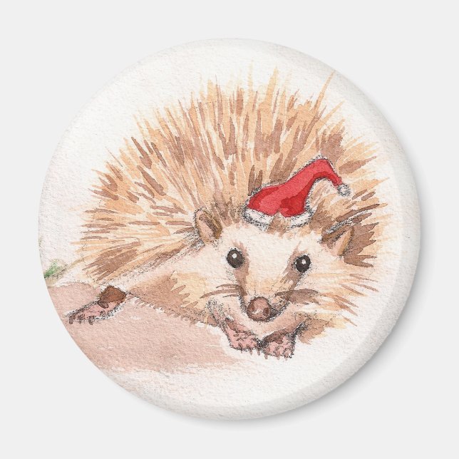 Holiday Hedgehog Magnet (Front)