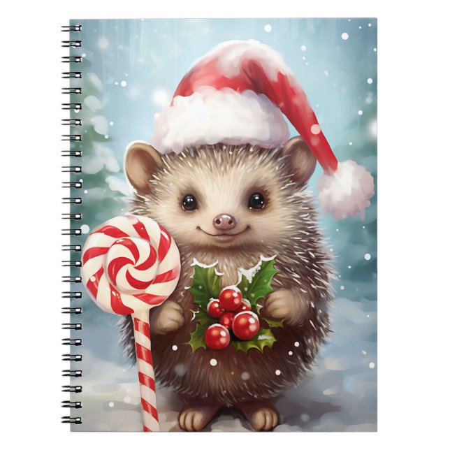 Holiday Hedgehog Notebook (Front)