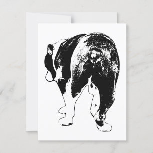 Holiday Hello, Bulldog Back View Postcard