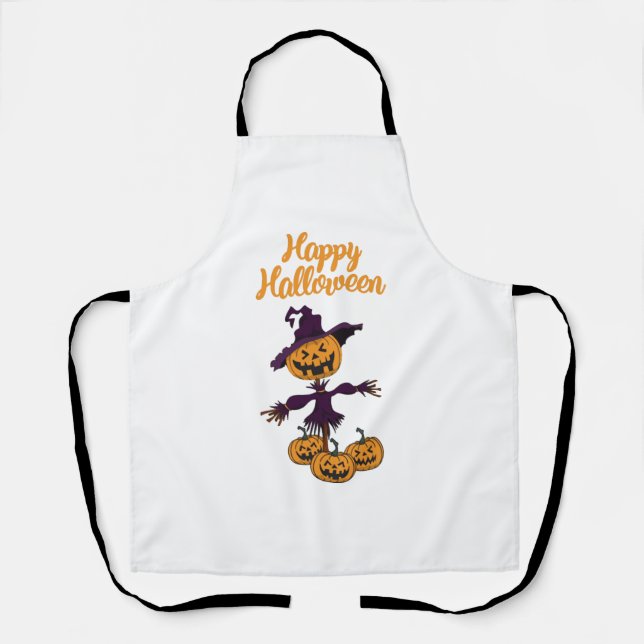 Holiday Hippo Halloween Witch Hippo Apron (Front)