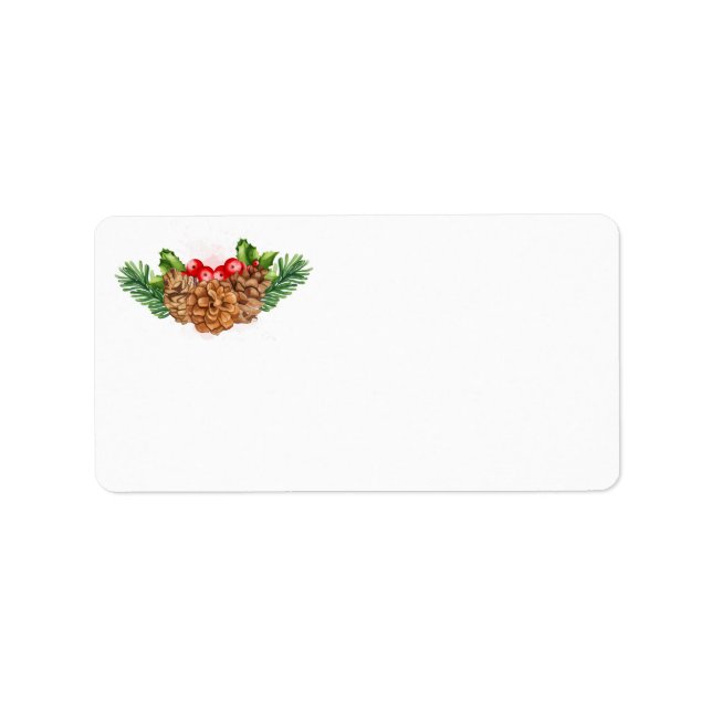 Holiday Holly Address Labels (Front)