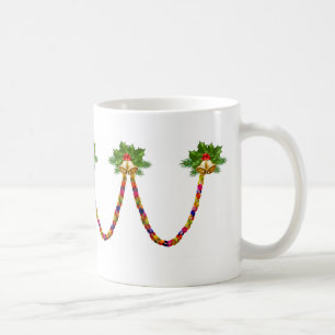 Holiday Holly and bells with paper Garland Coffee Mug