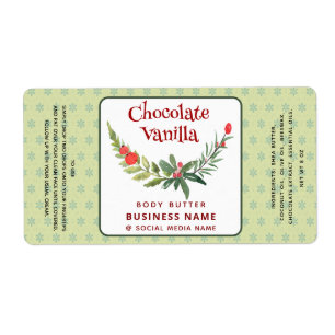 Holiday holly brunch typography product label