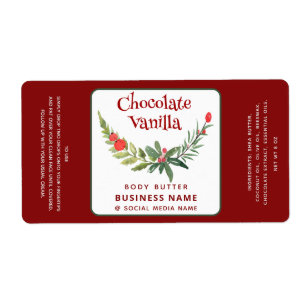 Holiday holly brunch typography product label