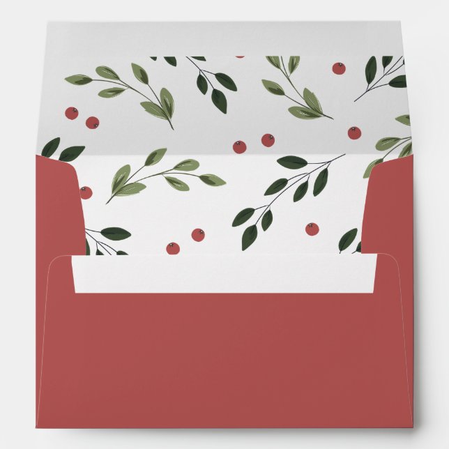Holiday Holly Envelope (Back (Bottom))