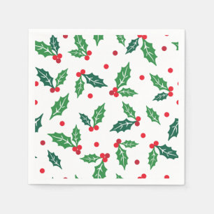 Holiday Holly Paper Napkins